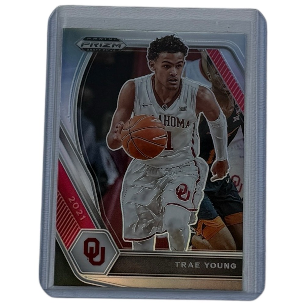Trae Young 2021 Prizm Draft Picks Silver Prizm Refractor Card #78‎ Free Shipping